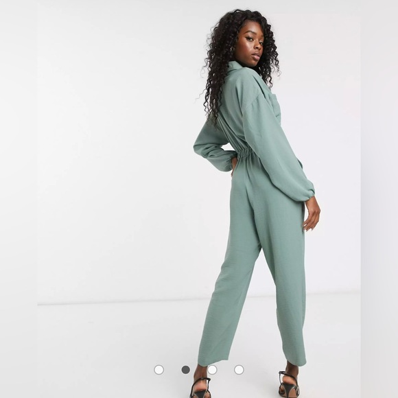 ASOS Slouchy Utility Front Jumpsuit - Picture 3 of 4